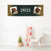 groen goud glitter 2 fotoklasse afstuderen spandoek (Insitu)