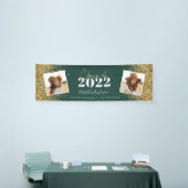groen goud glitter 2 fotoklasse afstuderen spandoek (Beurs)