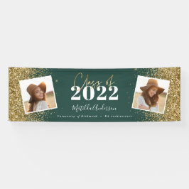 groen goud glitter 2 fotoklasse afstuderen spandoek