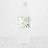 Groen Goud Glitter Confetti Afstuderen Waterfles Etiket (Achterkant)