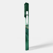 Groen Goud Glitter Emerald Jouw naam iPhone Case (Achterkant / Links)