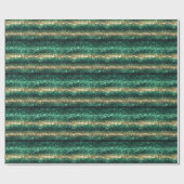 Groen Goud Glitter Kerstmis Cadeaupapier (Vlak)