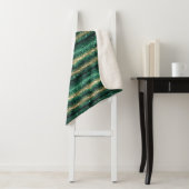 Groen Goud Glitter Kerstmis Sherpa Deken (In situ)