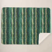 Groen Goud Glitter Kerstmis Sherpa Deken (Voorkant (horizontaal))
