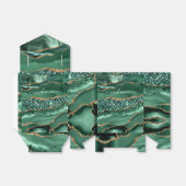 Groen Goud Glitter Marmer Aangepaste Naam Gift Box Bedankdoosjes (Uitgevouwen)