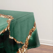 Groen Goud Glitter Marmer Aangepaste Naam Tafelkle Tafelkleed (Voorbeeld)