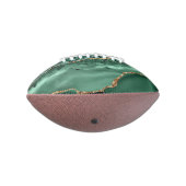Groen Goud Glitter Marmer Custom Name Football (Gedraaid 270)