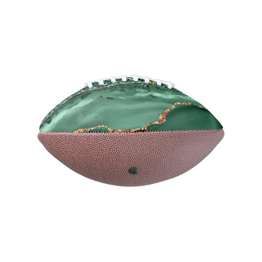 Groen Goud Glitter Marmer Custom Name Football (Gedraaid 270)