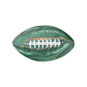 Groen Goud Glitter Marmer Custom Name Football (Voorkant)