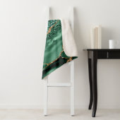 Groen Goud Glitter Marmer Jouw naam Sherpa Deken (In situ)