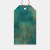 Groen Goud Glitter Sparkle Kerstboom Cadeaulabel (Achterkant)