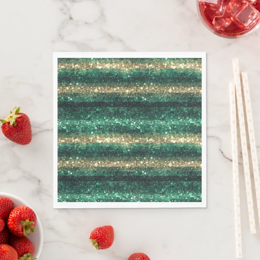 Groen Goud Glitzy Glitter St. Patrick's Day Servet (Insitu)