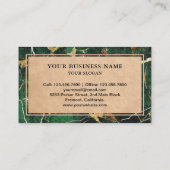 Groen Goud Graniet Splashback Keuken Aanrecht Visitekaartje (Achterkant)