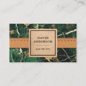 Groen Goud Graniet Splashback Keuken Aanrecht Visitekaartje (Voorkant)