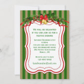 Groen goud heilige gordels kerstfeest uitnodiging (Voorkant)