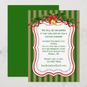 Groen goud heilige gordels kerstfeest uitnodiging (Voorkant / Achterkant)