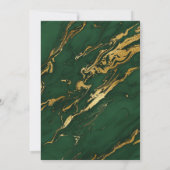 Groen & Goud Herfst Herfst Marmer 21e Verjaardag Kaart (Achterkant)