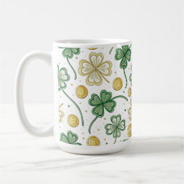 GROEN & GOUD IERS CELTISCH SHAMROCKS KOFFIEMOK