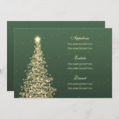 Groen goud in het menu Elegant kerstbruiloft (Voorkant / Achterkant)