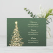 Groen goud in het menu Elegant kerstbruiloft (Staand voorkant)