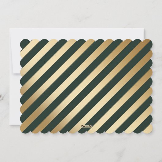 Groen Goud Kalligrafie Vrolijk Kerstfeest Feestdagenkaart (Achterkant)