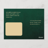 Groen Goud Kant Bruiloft RSVP Voor Matching Inv Briefkaart (Achterkant)