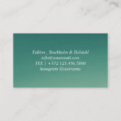 Groen Goud Kapsalon Gradient Glitter Modern Visitekaartje (Achterkant)