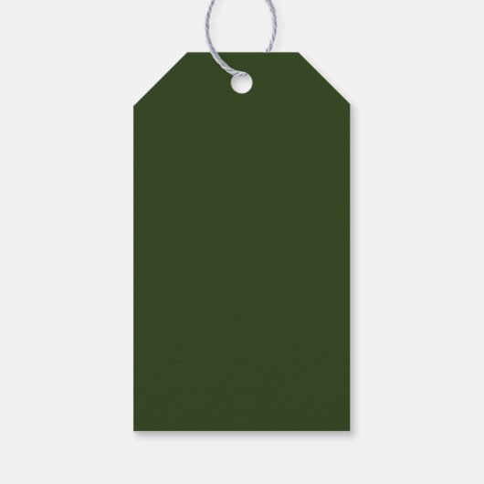 Groen Goud Kerstboom Custom Elegant Cadeaulabel (Achterkant)