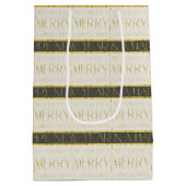 Groen Goud Kerstmispatroon#35 ID1009 Medium Cadeauzakje (Achterkant)