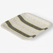 Groen Goud Kerstmispatroon#35 ID1009 Papieren Bordje (Gebogen)