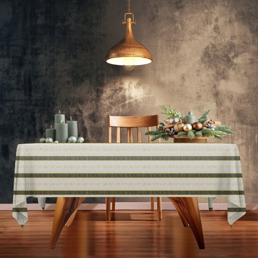 Groen Goud Kerstmispatroon#35 ID1009 Tafelkleed