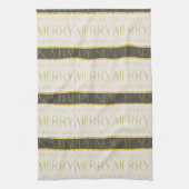 Groen Goud Kerstmispatroon#35 ID1009 Theedoek (Verticaal)