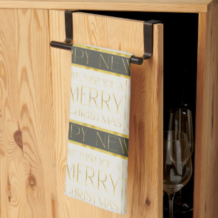 Groen Goud Kerstmispatroon#35 ID1009 Theedoek