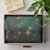 Groen & Goud Kerstontwerp Tissuepapier (Geschenk)