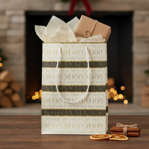 Groen Goud Kerstpatroon#35 ID1009 Medium Cadeauzakje
