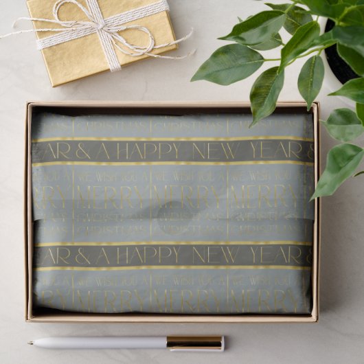 Groen Goud Kerstpatroon#35b ID1009 Tissuepapier (Geschenk)