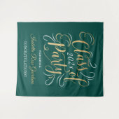 Groen Goud Klas van 2026 Feest Afstudeerbackdrop Wandkleed (Voorkant (horizontaal))