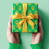 Groen & Goud Klaver Kleine Argyle St. Patrick's Da Cadeaupapier
