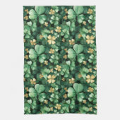 Groen Goud Klaverblad St. Patrick's Day Theedoek (Verticaal)