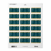 Groen & Goud Klein Druppelfles Etiket (Full Sheet)