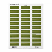 Groen Goud Kraft Dank u Nieuw Adres RSVP Etiket (Full Sheet)