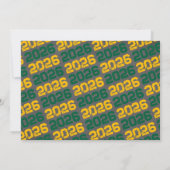 Groen & Goud Krijtbord Afstuderen Foto Uitnodiging (Achterkant)