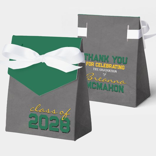 Groen & Goud Krijtbord Afstuderen Geschenkdozen Bedankdoosjes