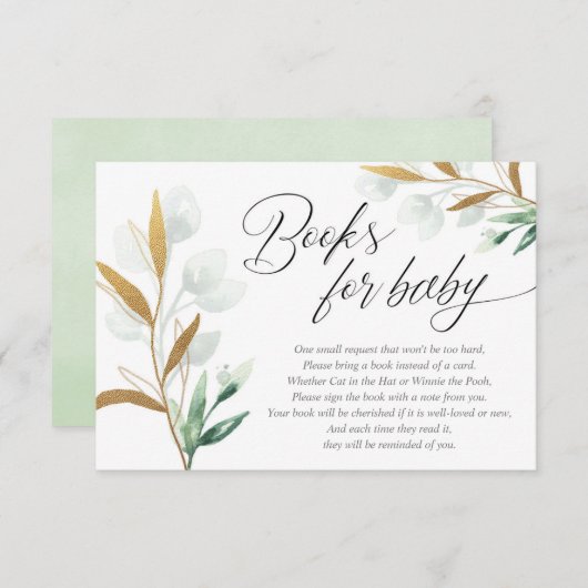 Groen goud laat genderneutrale boeken over voor ba informatiekaartje (Voorkant / Achterkant)