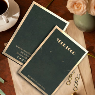 Groen Goud Lijst Modern ketting oorbellen Visitekaartje