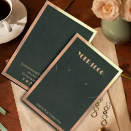 Groen Goud Lijst Modern ketting oorbellen Visitekaartje