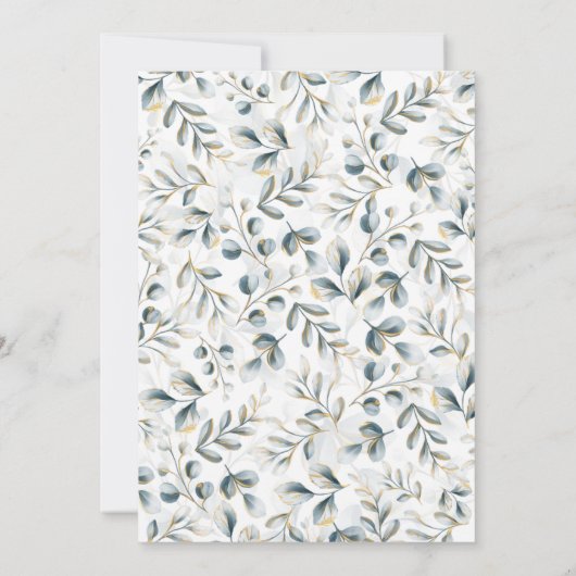 Groen Goud Lijst Moslim Bruiloft Kaart (Achterkant)