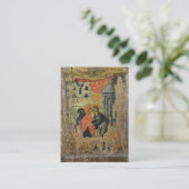 Groen Goud Lijst Orthodox Bruiloft Gebed Kaart Plaatskaartje (Staand voorkant)