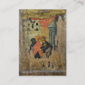 Groen Goud Lijst Orthodox Bruiloft Gebed Kaart Plaatskaartje (Voorkant)