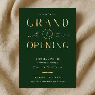 Groen & Goud Logo Zakelijk Grand Opening Corporate Kaart